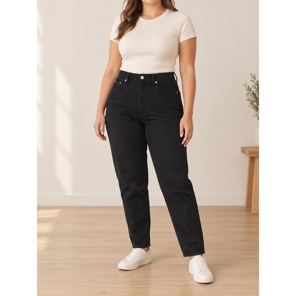 Levi's 80s Mom Jeans High Rise Tapered Leg Relaxed Fit Black Women's Size 32x30